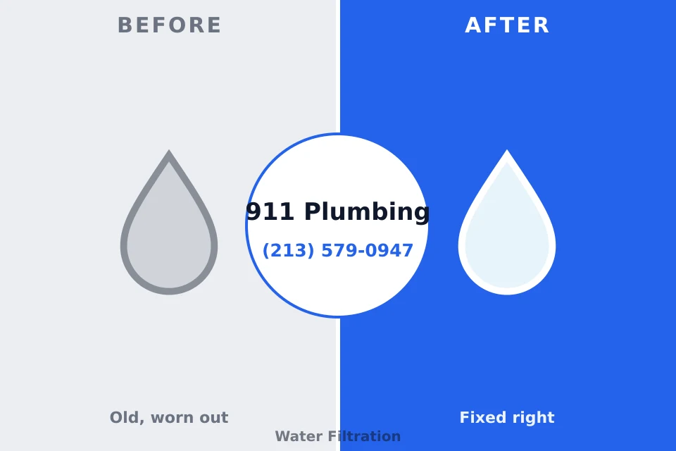 Before and after: plumbing company Liberty Hill, TX